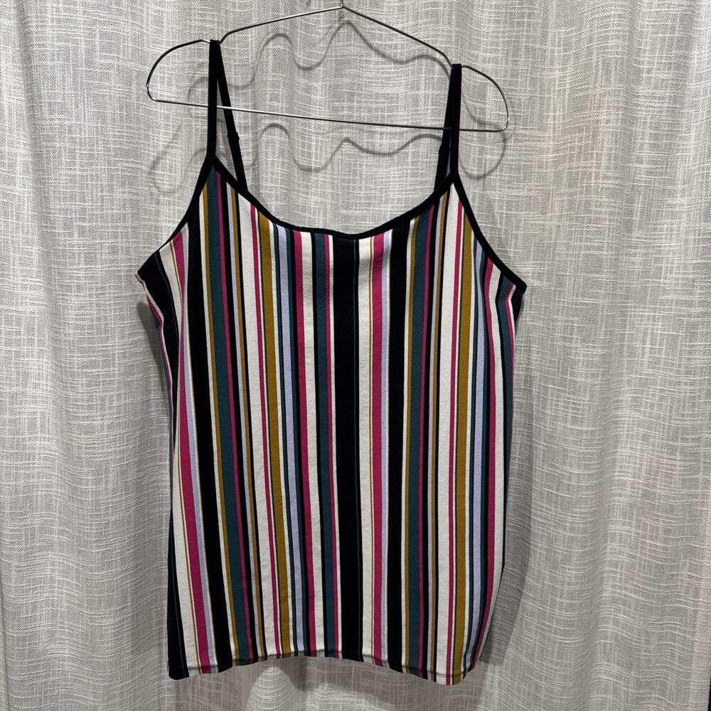 Womens Striped Size 4 Torrid Striped Spaghetti Strap Shirt top cami stretchy
